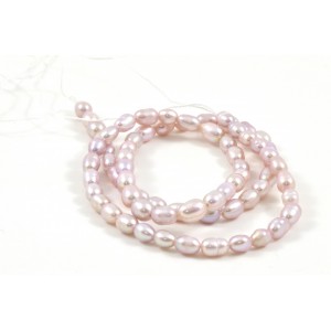 CULTURED FRESHWATER MAUVE PEARLS RICE 5MM